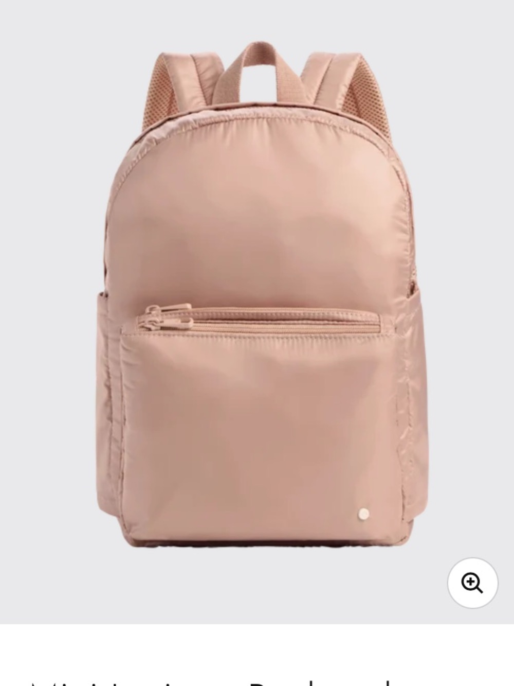 NWT State bags Lorimer mini backpack in glossy “latte” rose gold nylon finish